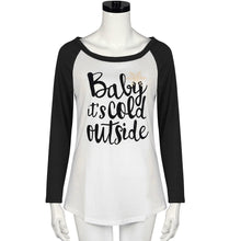 Women Letter Printing Splicing T-Shirts Casual Long Sleeve Round Neck Shirt Tops Tee Shirt femme camisetas y tops IMY66