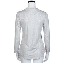 Women Long Sleeve Floral Printing Patterns Tops Casual Round Neck Tops Shirt Blouse Blusas feminina IMY66