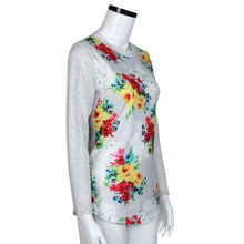 Women Long Sleeve Floral Printing Patterns Tops Casual Round Neck Tops Shirt Blouse Blusas feminina IMY66