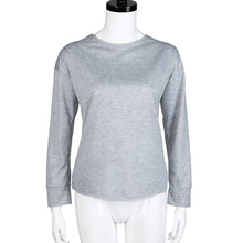 Women Long Sleeve T-Shirts Sexy O Neck Back Lace Up Bandage Sweatershirt Tops Tee Shirts femme camisetas y tops IMY66