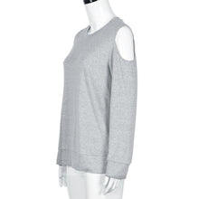 Women Loose Pullover T-Shirt Solid Off the Shoulder Long Sleeve Tee Shirt Femme camiseta feminina IMY66