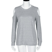 Women Loose Pullover T-Shirt Solid Off the Shoulder Long Sleeve Tee Shirt Femme camiseta feminina IMY66