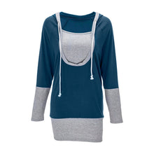 Women Loose Pullover T-Shirt Sweatershirts Casual Hooded Long Sleeve Tee Shirt Femme camiseta feminina IMY66