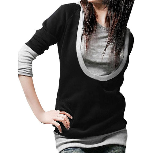 Women Loose Pullover T-Shirt Sweatershirts Casual Hooded Long Sleeve Tee Shirt Femme camiseta feminina IMY66