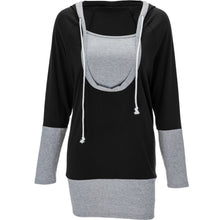 Women Loose Pullover T-Shirt Sweatershirts Casual Hooded Long Sleeve Tee Shirt Femme camiseta feminina IMY66