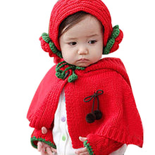 Baby Cartoon Beanie Hats Baby Girls Hooded Cloak gloves Scarf And Hats Sets IMY66
