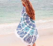 Beach Cover Up Boho Print Beach mat Swimwear Women Praia Hippie Boho Cartoon Cloak Beach mats Kimono Tunic IMY66