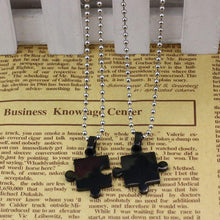 Mens Women Couple Stainless Steel Puzzle Pendant Necklace Lovers' Pendant Perfect 1pair IMY66