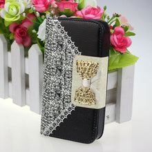 Black Fresh Cute Flip Wallet Leather Case Cover for iPhone 4 4S 4GS For Puscard IMY66