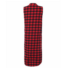 Blusas Korean Style Women Long Plaid Sleeveless Shirt Blouse Pectoral Tops Cardigan Outwear blusa feminino IMY66