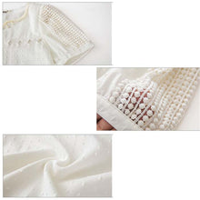 Blusas Femininas Women Lace Pearl Blouse Short Sleeve Shirt V Neck Doll Tops Women Blouses Best IMY66