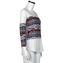 Bohemia Style Floral Print Tee Shirts femme Women Long Sleeve Round Neck Casual T-Shirt Tops Camisetas Feminina IMY66