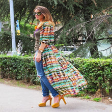 Boho Women Maxi Dress Chiffon Blouses Print Kimono Gypsy Hippie Long Sleeve Women Kimono Cardigan blusas y camisas mujer IMY66