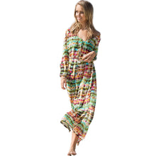 Boho Women Maxi Dress Chiffon Blouses Print Kimono Gypsy Hippie Long Sleeve Women Kimono Cardigan blusas y camisas mujer IMY66