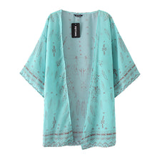 Boho Women Printed Kimono Cardigan Chiffon Blouse Loose Shawl Tops Cover up Outwear Blusas feminina IMY66