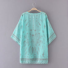 Boho Women Printed Kimono Cardigan Chiffon Blouse Loose Shawl Tops Cover up Outwear Blusas feminina IMY66