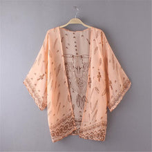 Boho Women Printed Kimono Cardigan Chiffon Blouse Loose Shawl Tops Cover up Outwear Blusas feminina IMY66