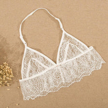 Boho Women Sexy Crop Top Ladies Translucent Underwear Sheer Lace Hollow Frenum Strap Lingerie Bra Tank Tops IMY66