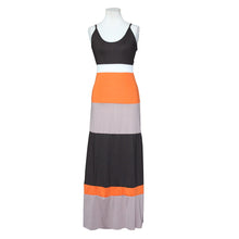 Boho Women Beach Maxi Dress Casual Striped Sexy Straps Sleeveless Long Dress vestidos femininos robe IMY66