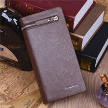 Men's Long Zipper Wallet Leather Clutch carteira masculina PU Leather Men Wallets Business Card holder Purse IMY66