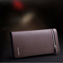 Men's Long Zipper Wallet Leather Clutch carteira masculina PU Leather Men Wallets Business Card holder Purse IMY66