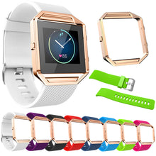 Candy Color Luxury Soft Silicone Watch Band Wrist strap + Metal Frame For Fitbit Blaze Watch Buckle Bracelet IMY66