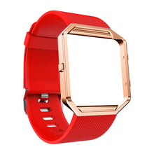 Candy Color Luxury Soft Silicone Watch Band Wrist strap + Metal Frame For Fitbit Blaze Watch Buckle Bracelet IMY66