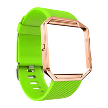 Candy Color Luxury Soft Silicone Watch Band Wrist strap + Metal Frame For Fitbit Blaze Watch Buckle Bracelet IMY66