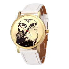 Casual Dress Watches Women Owl Pattern PU Leather Band Quartz Vogue Watches relogios feminino Clock IMY66