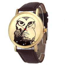 Casual Dress Watches Women Owl Pattern PU Leather Band Quartz Vogue Watches relogios feminino Clock IMY66
