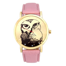 Casual Dress Watches Women Owl Pattern PU Leather Band Quartz Vogue Watches relogios feminino Clock IMY66