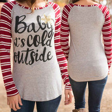 Casual T-Shirts For Women Sexy Letter Printed Round Collar Long Sleeve Splice Tops camisetas y tops IMY66