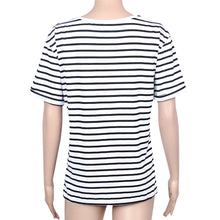 Casual Tee Shirt Femme O Neck Sexy Women Top Striped Short Sleeve Female Punk T-Shirt Feminino camisetas IMY66