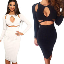 Celebrity Style Women Sexy Night Club Dress Bandage Bodycon Long Sleeve Cocktail Party Pencil Dress Vestidos femininos IMY66