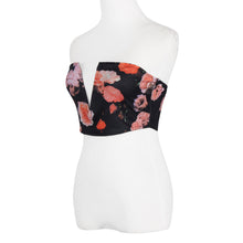 Celebrity Style Womens Sexy Deep V Strapless Floral Print Plunge Bra Bralette Corset Tank Crop Tops Bustier Top Clubwear IMY66