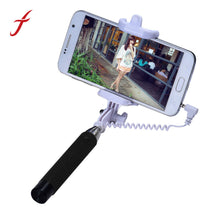 15.5-63cm Mini Wired selfie stick Extendable Handheld Self-Pole Tripod Monopod Stick For Phone IMY66