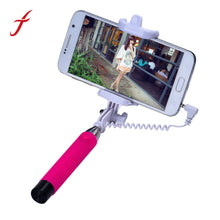 15.5-63cm Mini Wired selfie stick Extendable Handheld Self-Pole Tripod Monopod Stick For Phone IMY66