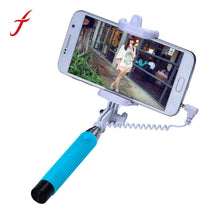 15.5-63cm Mini Wired selfie stick Extendable Handheld Self-Pole Tripod Monopod Stick For Phone IMY66