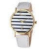 4 Colors PU Leather strap Striped Anchor Watches Women Dress Watches Relogio IMY66