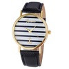 4 Colors PU Leather strap Striped Anchor Watches Women Dress Watches Relogio IMY66