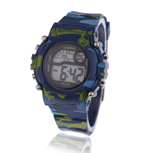 Children Boys Camouflage Swimming s Digital Wrist Watch Waterproof IMY66