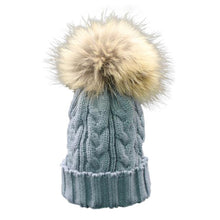 Children Kids Caps For Baby Must Have Popular Beanie Knitted Warm Hat Real Fur Pom Pom IMY66