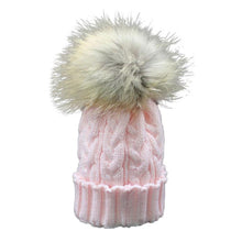 Children Kids Caps For Baby Must Have Popular Beanie Knitted Warm Hat Real Fur Pom Pom IMY66