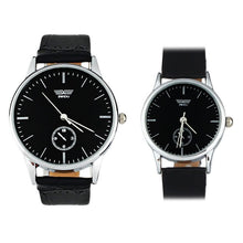Classic Man Woman's Quartz Watch Couple Lover's Watches PU Leather Band Wrist Watch relogio feminino IMY66
