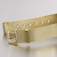 Classic Men Watch Business Geneva Golden Stainless Steel Mesh Band Quartz Wrist Watch Relogios masculino IMY66