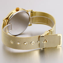 Classic Men Watch Business Geneva Golden Stainless Steel Mesh Band Quartz Wrist Watch Relogios masculino IMY66