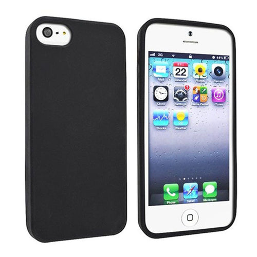 Classic Silicone Soft Skin Gel Case Cover For iPhone 5 5G Black IMY66