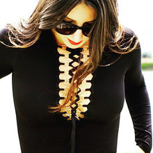 Combinaison femme Women Jumpsuit Ribbed Front Plunge Lace up Tie Leotard Elastic Bodysuit Crop Tops Jumpsuit Overalls IMY66