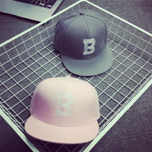 Cotton Baseball Cap Women Men Unisex Hip Hop Casual Embroidery B Letter Boys Girls Snapback Cap Flat Hat IMY66