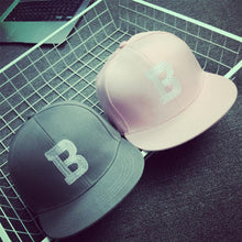 Cotton Baseball Cap Women Men Unisex Hip Hop Casual Embroidery B Letter Boys Girls Snapback Cap Flat Hat IMY66